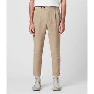 All Saints Chiswell Linen Blend Cropped Slim Trouser